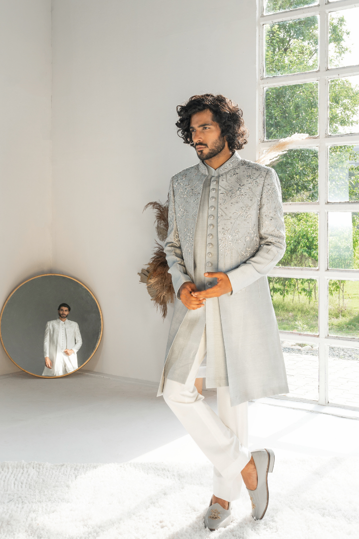 Hand Work on Front Open Indo with Kurta Set IW 3029