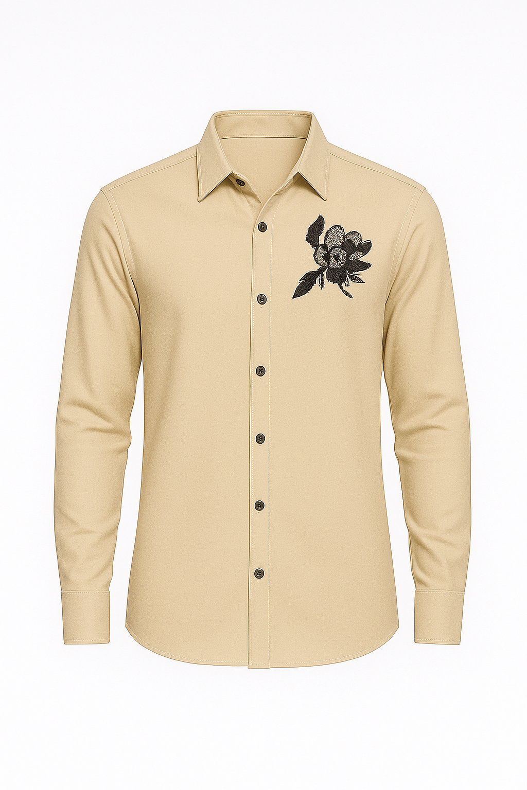 Grey Shirt with Cutdana & Beads Hand Embroidery - Sh 6013