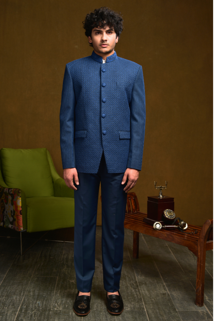 Thread Embroidered Bandh Gala Suit - Tx 5027