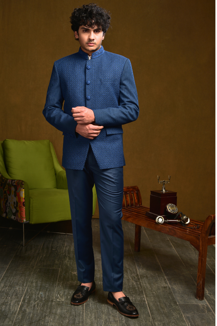 Thread Embroidered Bandh Gala Suit - Tx 5027
